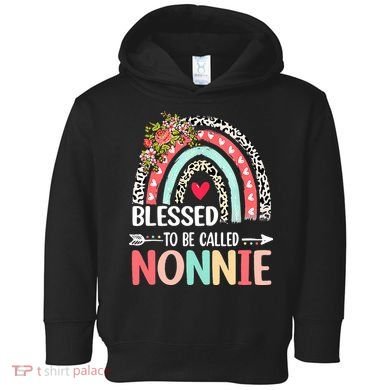 Rainbow Blessed To Be Called Nonnie Leopard Mother's Day Toddler Hoodie