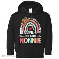 Rainbow Blessed To Be Called Nonnie Leopard Mother's Day Toddler Hoodie thumb 0