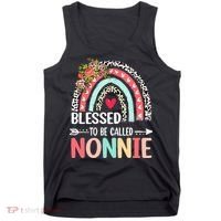 Rainbow Blessed To Be Called Nonnie Leopard Mother's Day Tank Top thumb 0