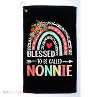 Rainbow Blessed To Be Called Nonnie Leopard Mother's Day Golf Towel thumb 0