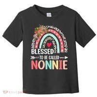 Rainbow Blessed To Be Called Nonnie Leopard Mother's Day Toddler T-Shirt thumb 0