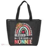 Rainbow Blessed To Be Called Nonnie Leopard Mother's Day Tote Bag thumb 0