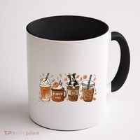 Retro Boston Terriers Lover Pumpkin Spice Coffee Warm Autumn Cool Gift Coffee Mug thumb 1