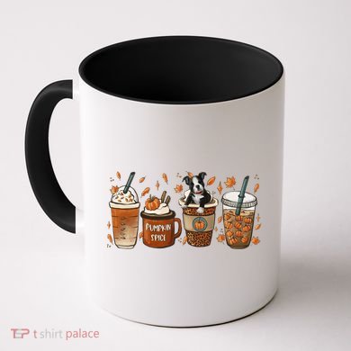 Retro Boston Terriers Lover Pumpkin Spice Coffee Warm Autumn Cool Gift Coffee Mug