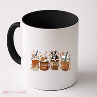 Retro Boston Terriers Lover Pumpkin Spice Coffee Warm Autumn Cool Gift Coffee Mug thumb 0