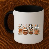 Retro Boston Terriers Lover Pumpkin Spice Coffee Warm Autumn Cool Gift Coffee Mug thumb 2