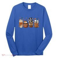Retro Boston Terriers Lover Pumpkin Spice Coffee Warm Autumn Cool Gift Long Sleeve Shirt thumb 0