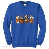 Retro Boston Terriers Lover Pumpkin Spice Coffee Warm Autumn Cool Gift Sweatshirt thumb 0