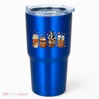 Retro Boston Terriers Lover Pumpkin Spice Coffee Warm Autumn Cool Gift Tumbler thumb 0