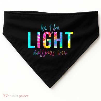 Religious Be The Light Matthew 5 14 Christian Easter USA-Made Doggie Bandana