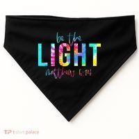 Religious Be The Light Matthew 5 14 Christian Easter USA-Made Doggie Bandana thumb 0