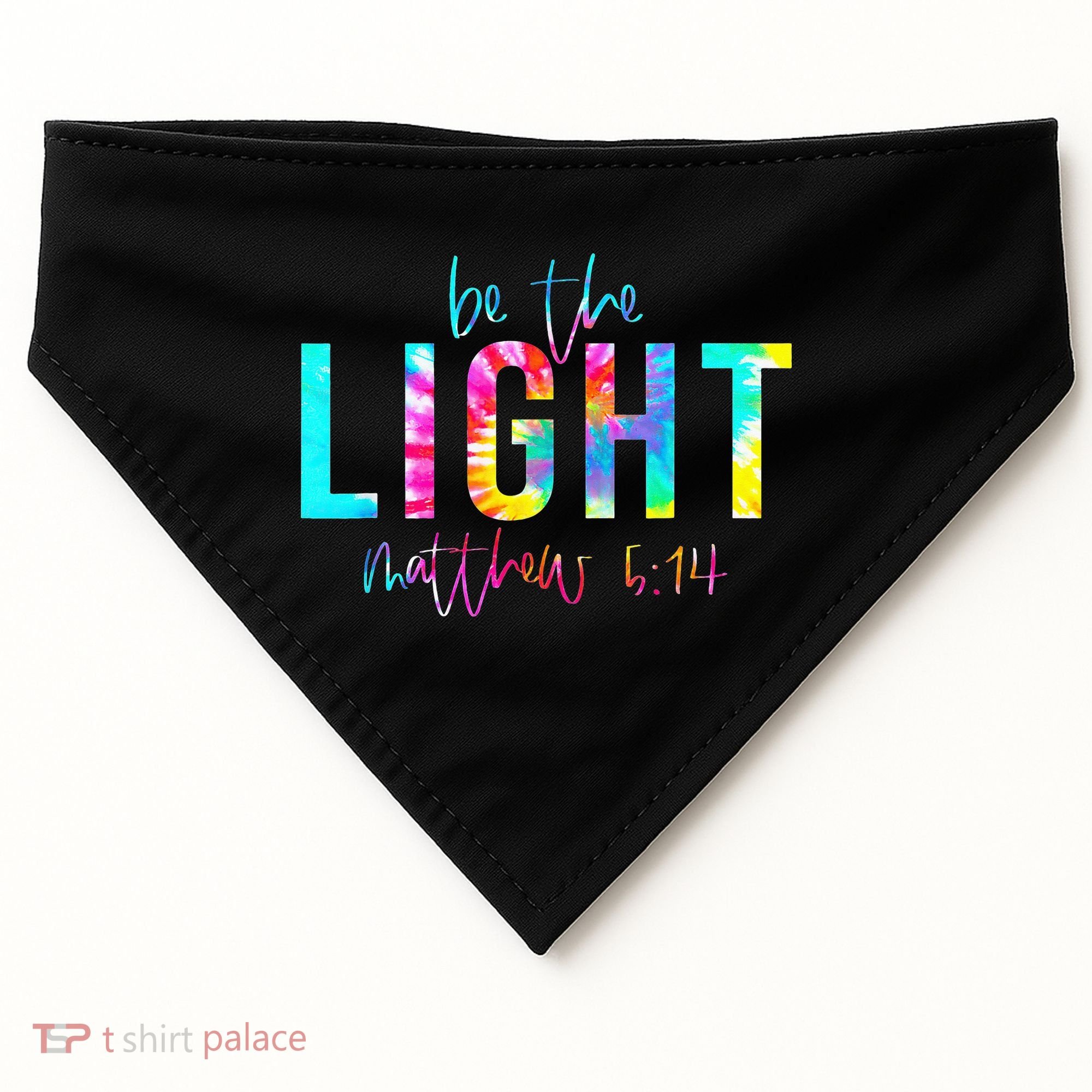 Religious Be The Light Matthew 5 14 Christian Easter USA-Made Doggie Bandana