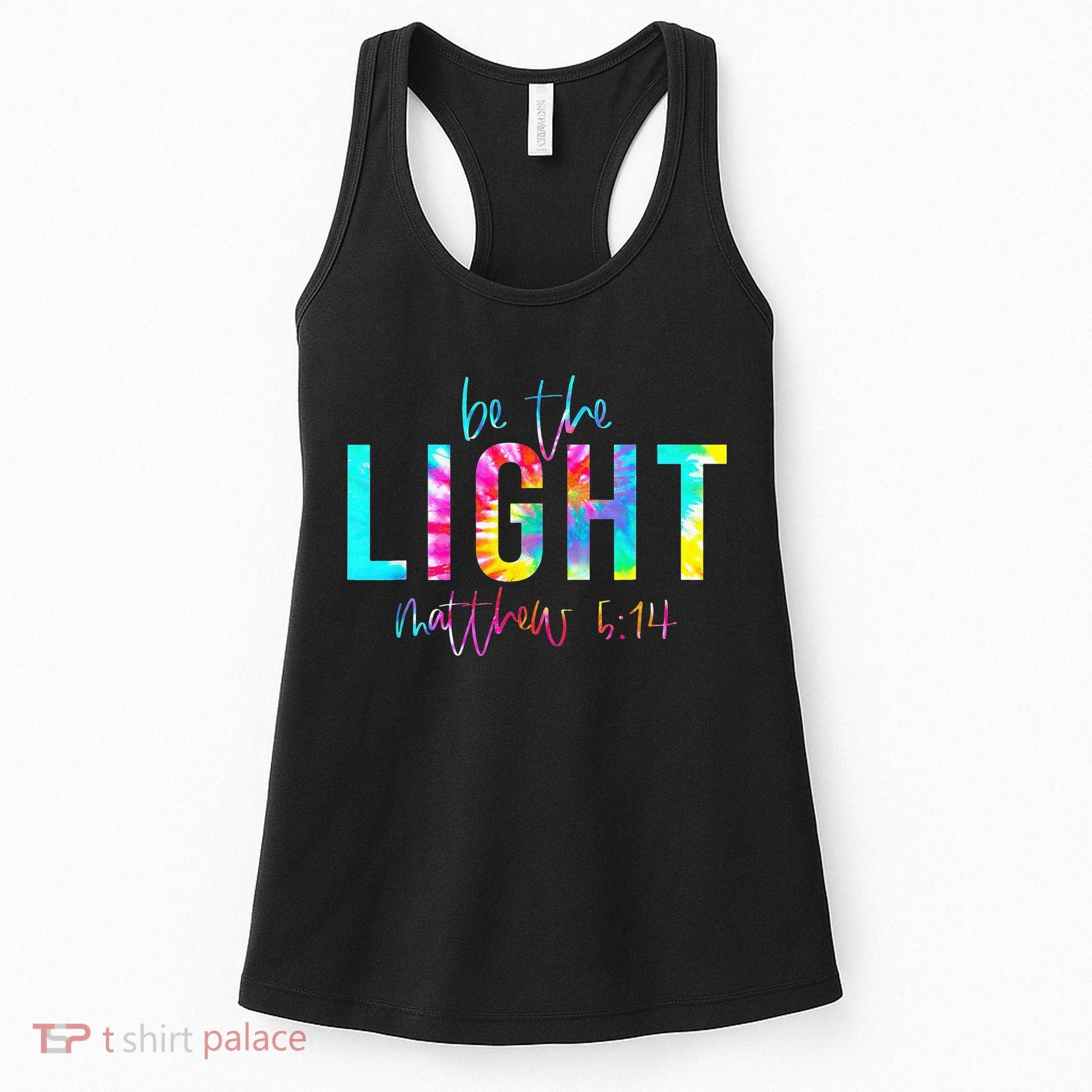 Religious Be The Light Matthew 5 14 Christian Easter Women's Tank Top