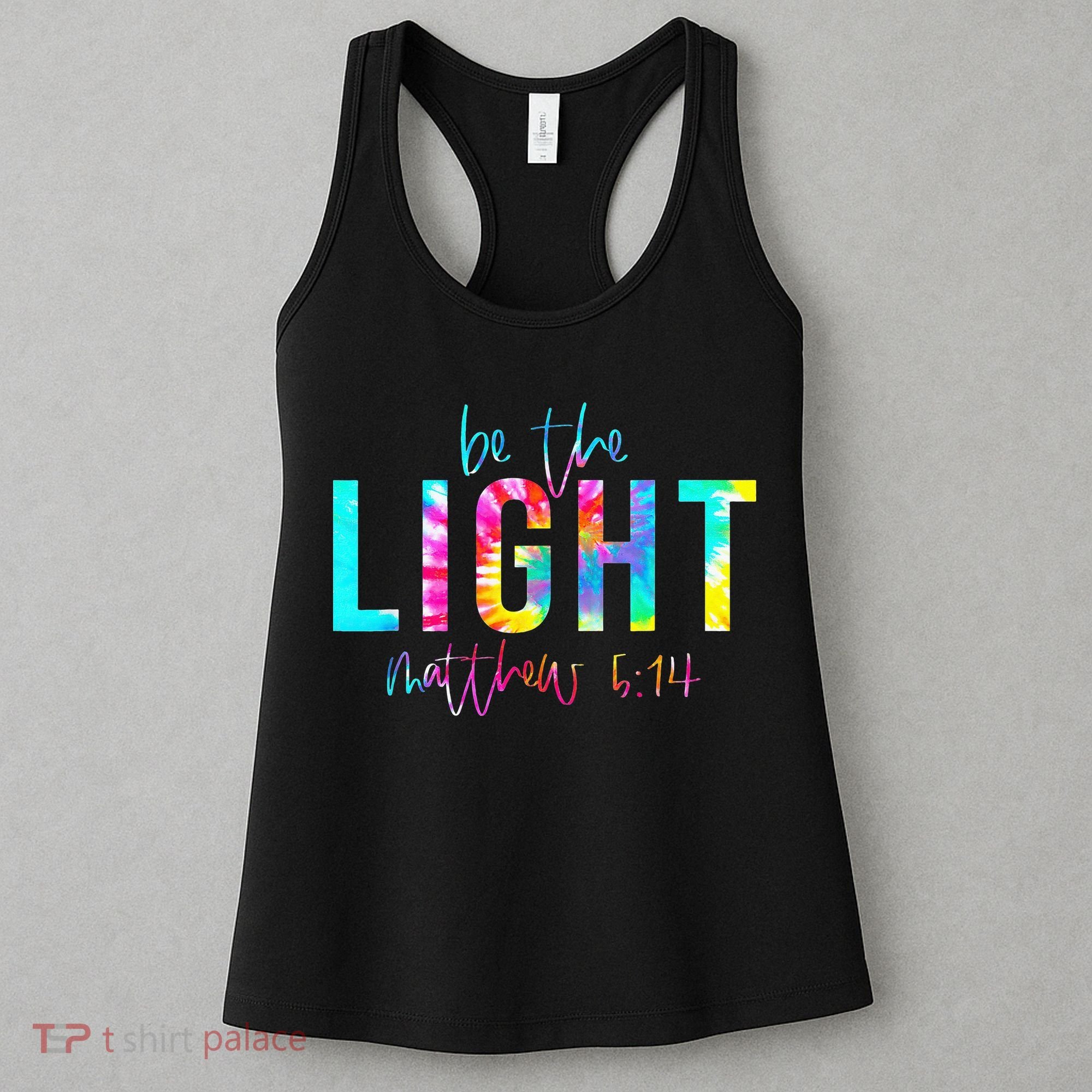 Religious Be The Light Matthew 5 14 Christian Easter Women's Tank Top