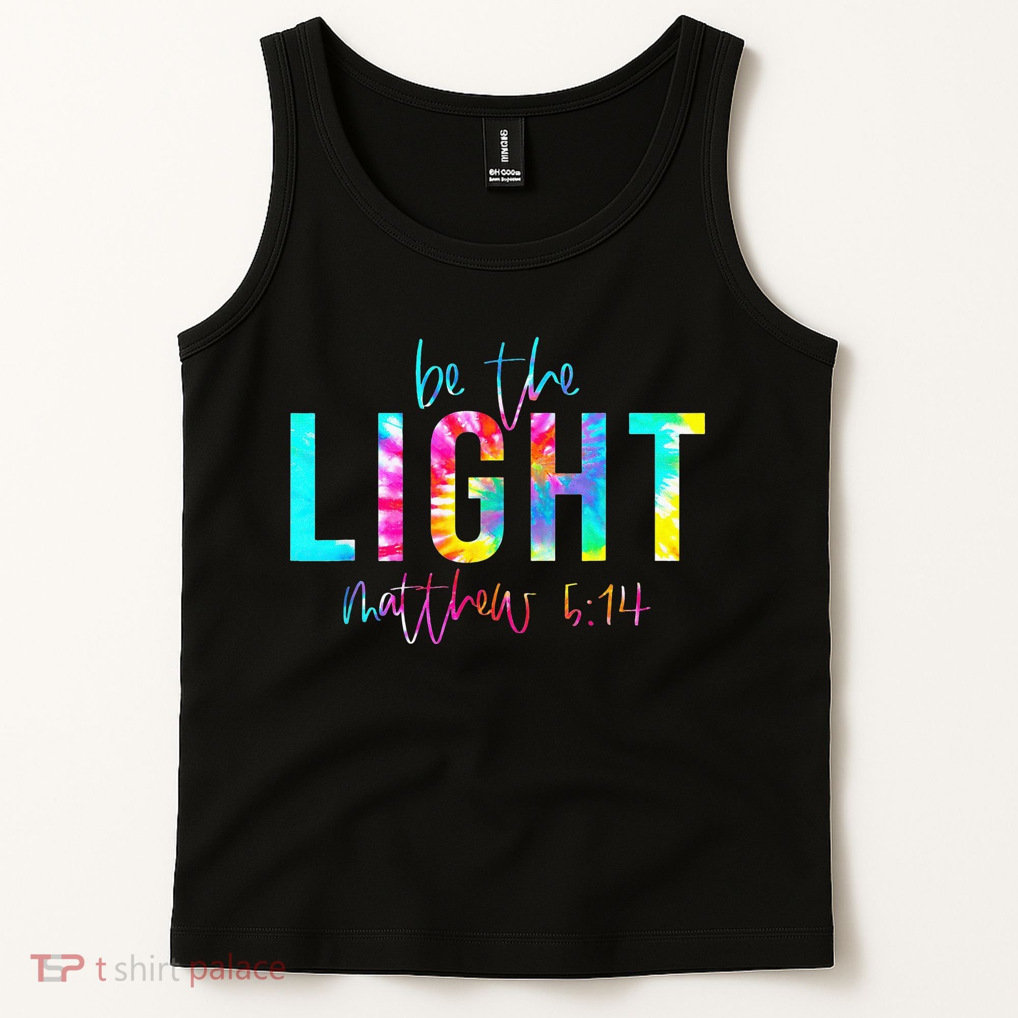 Religious Be The Light Matthew 5 14 Christian Easter Tank Top