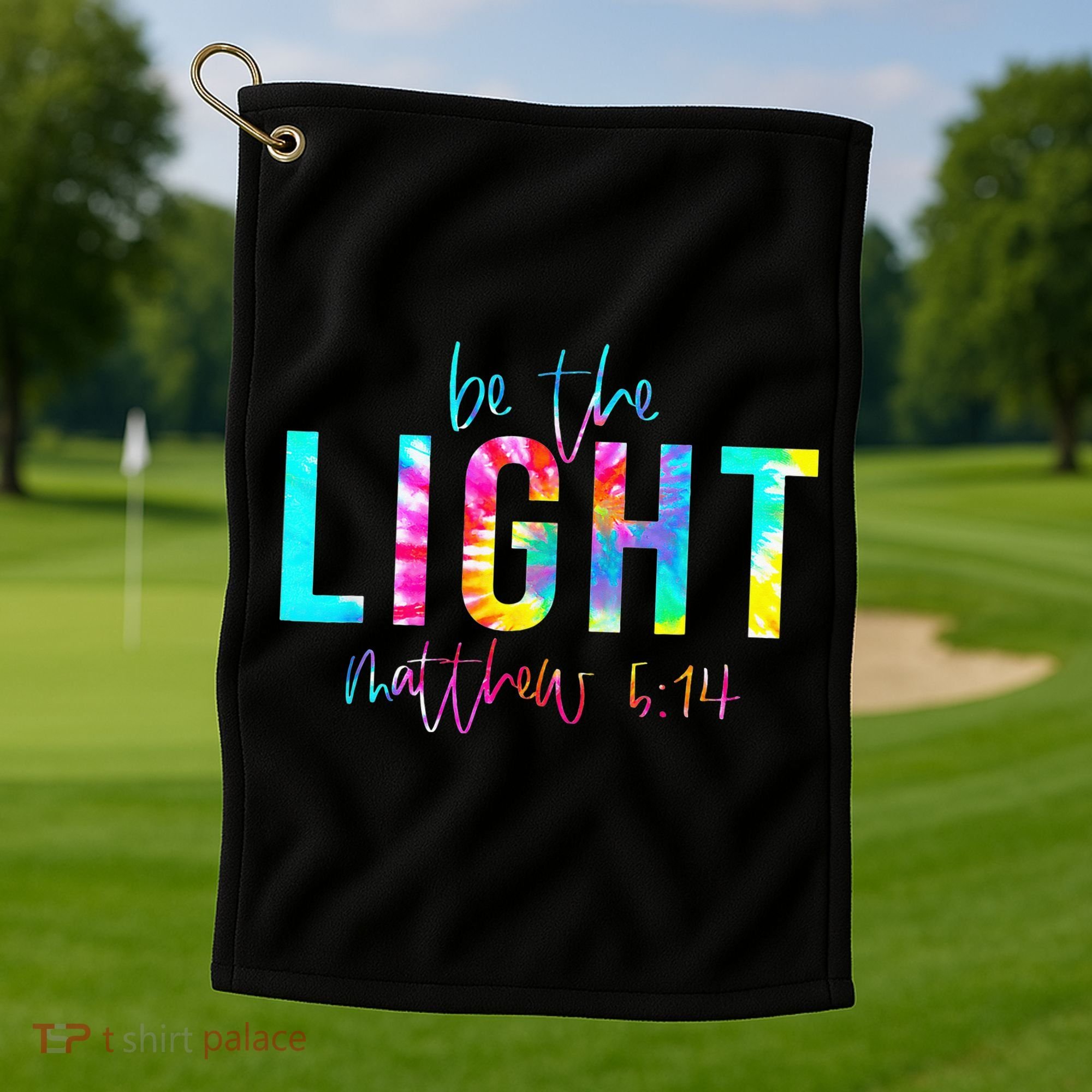Religious Be The Light Matthew 5 14 Christian Easter Golf Towel