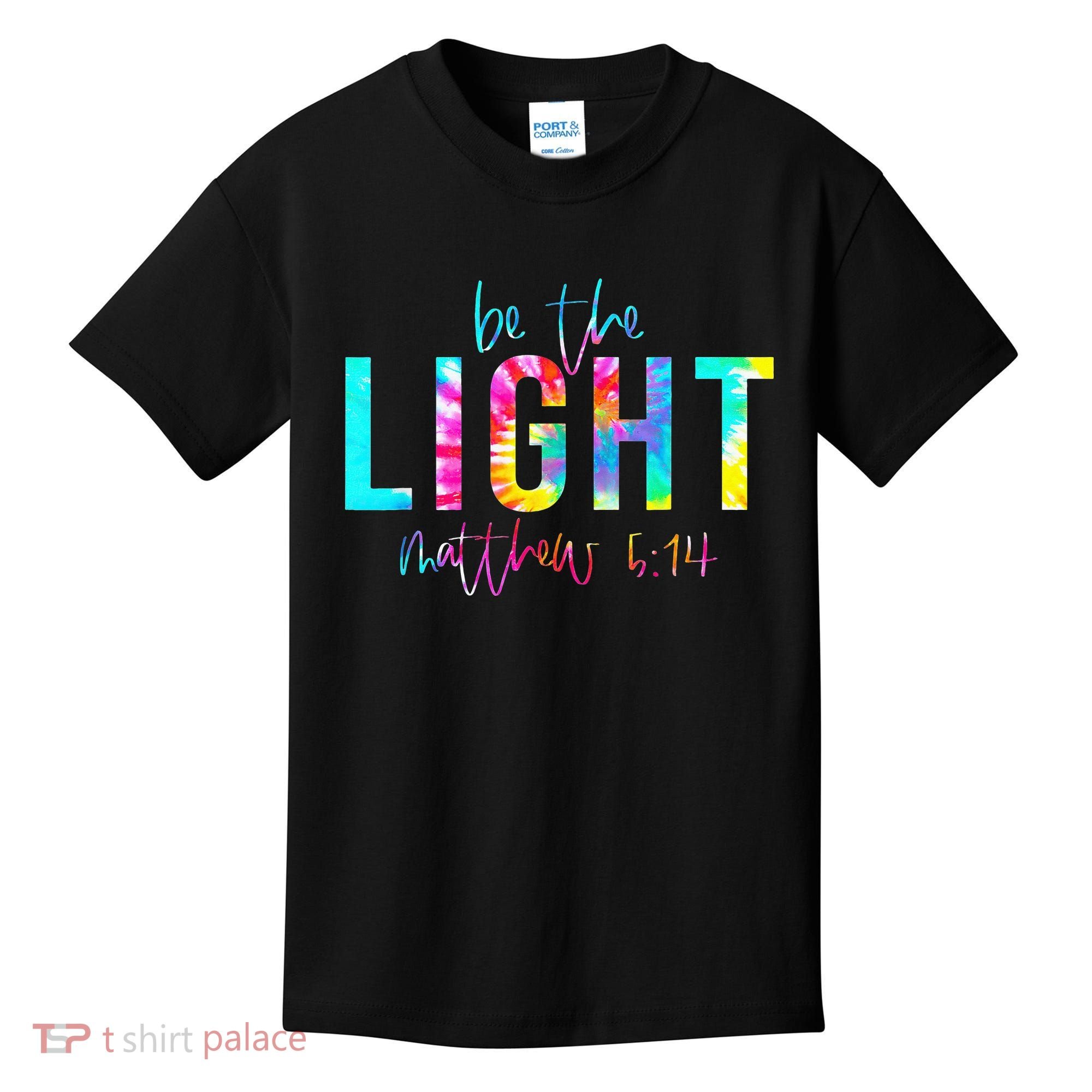 Religious Be The Light Matthew 5 14 Christian Easter Kids T-Shirt