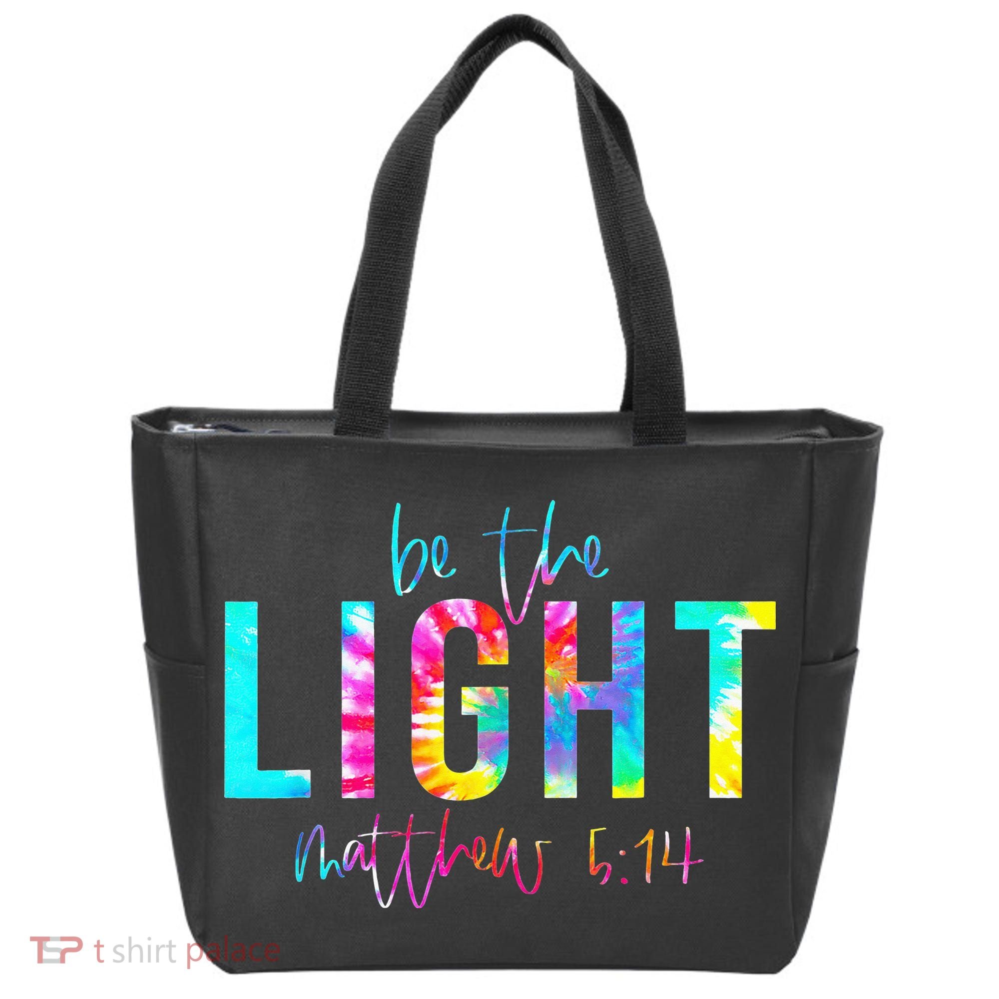 Religious Be The Light Matthew 5 14 Christian Easter Tote Bag