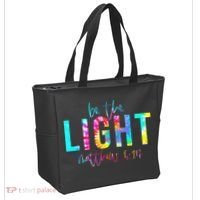 Religious Be The Light Matthew 5 14 Christian Easter Tote Bag thumb 2