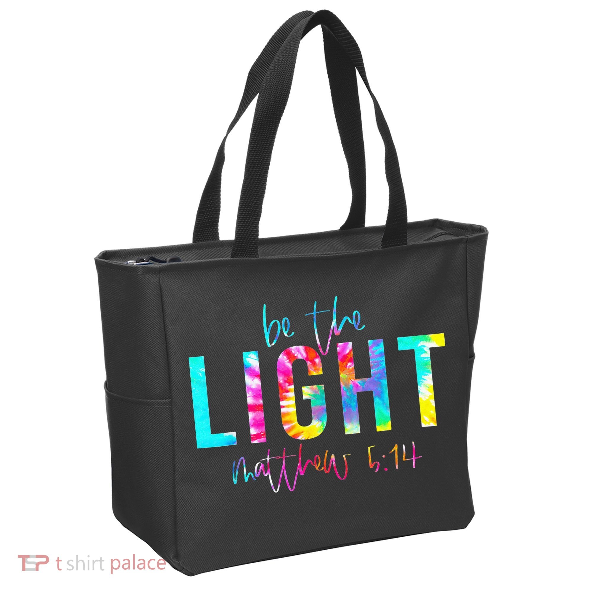 Religious Be The Light Matthew 5 14 Christian Easter Tote Bag