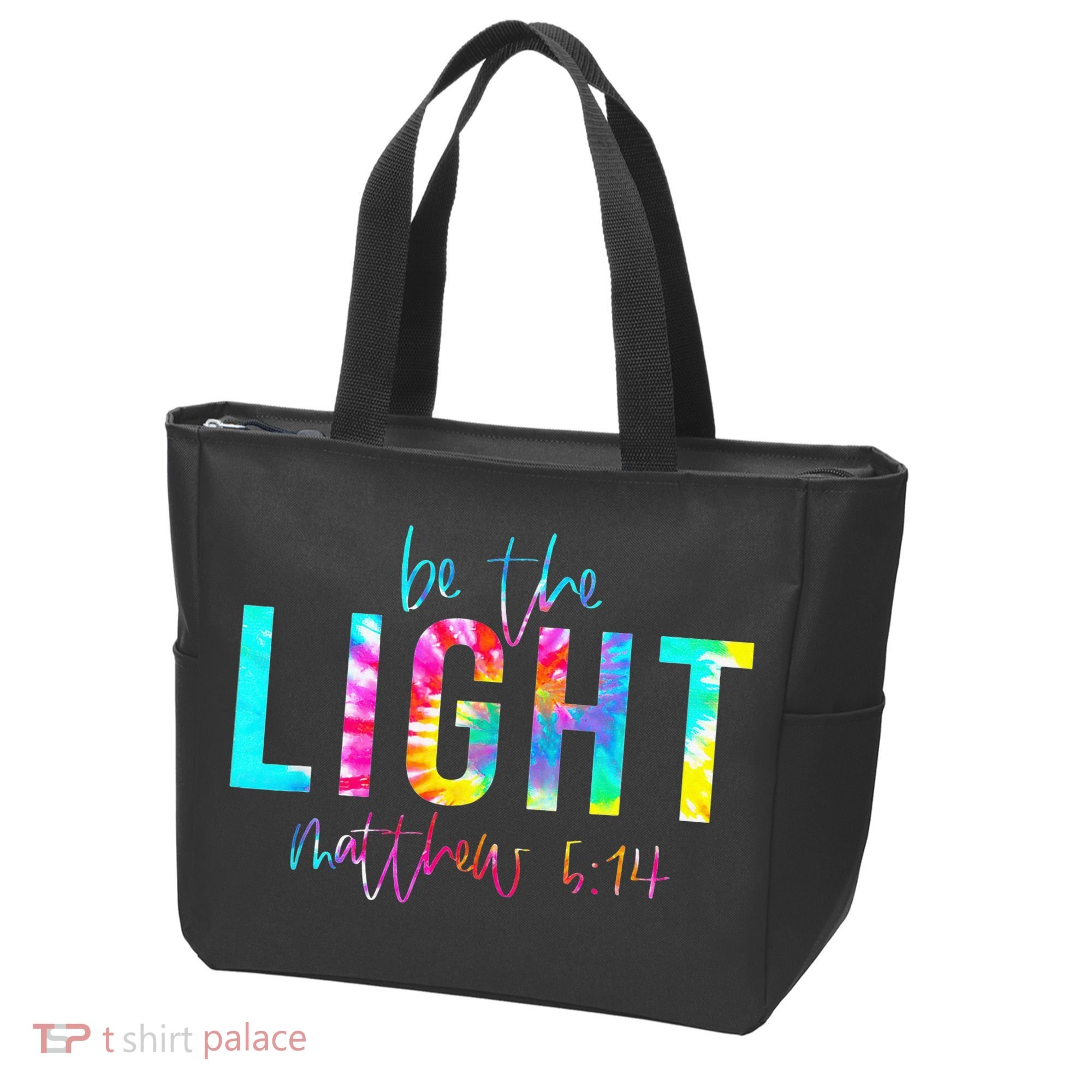 Religious Be The Light Matthew 5 14 Christian Easter Tote Bag