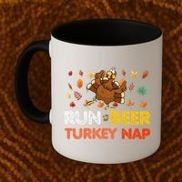 Run Beer Turkey Nap Running Trot Dinner Thanksgiving Coffee Mug thumb 2