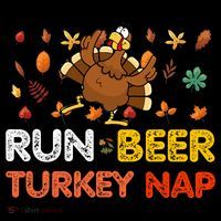 Run Beer Turkey Nap Running Trot Dinner Thanksgiving Coffee Mug thumb 5