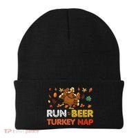 Run Beer Turkey Nap Running Trot Dinner Thanksgiving Beanie thumb 0