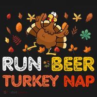Run Beer Turkey Nap Running Trot Dinner Thanksgiving Women's Hoodie thumb 2