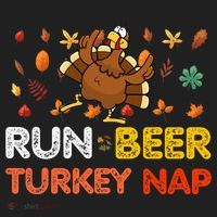 Run Beer Turkey Nap Running Trot Dinner Thanksgiving Hat thumb 2