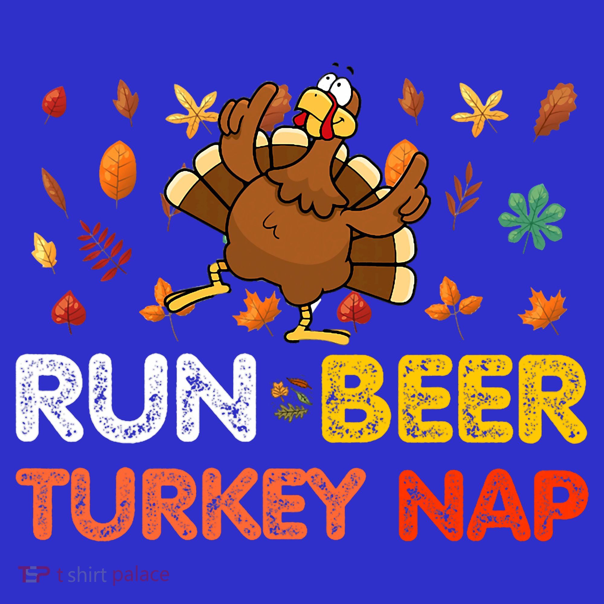 Run Beer Turkey Nap Running Trot Dinner Thanksgiving Women's Tank Top