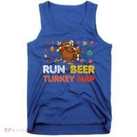Run Beer Turkey Nap Running Trot Dinner Thanksgiving Tank Top thumb 0