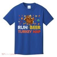 Run Beer Turkey Nap Running Trot Dinner Thanksgiving Kids T-Shirt thumb 0
