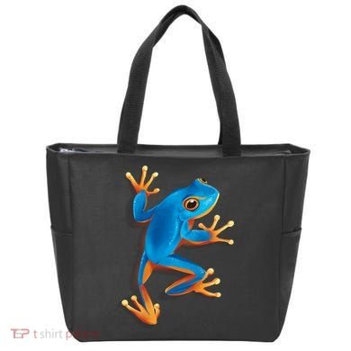 Realistic Blue Tree Frog Tote Bag