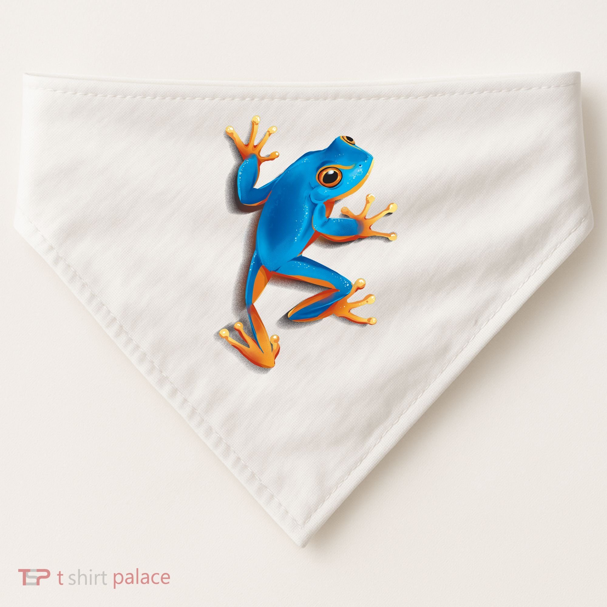 Realistic Blue Tree Frog USA-Made Doggie Bandana