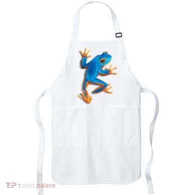 Realistic Blue Tree Frog Apron