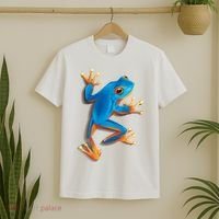 Realistic Blue Tree Frog T-Shirt thumb 2