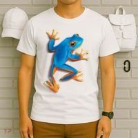 Realistic Blue Tree Frog T-Shirt thumb 6