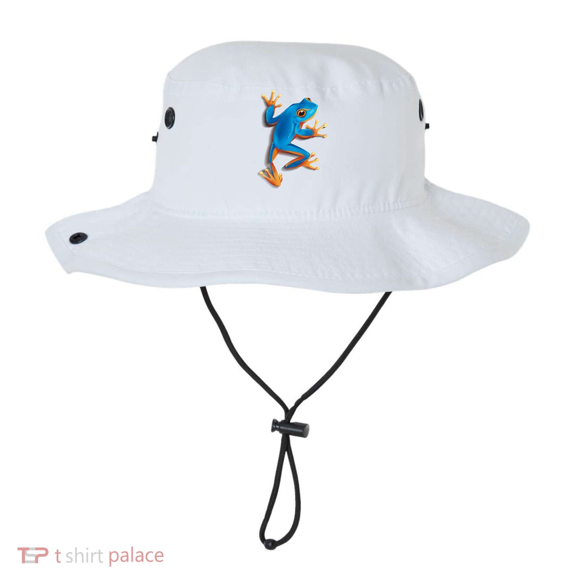 Realistic Blue Tree Frog Bucket Hat