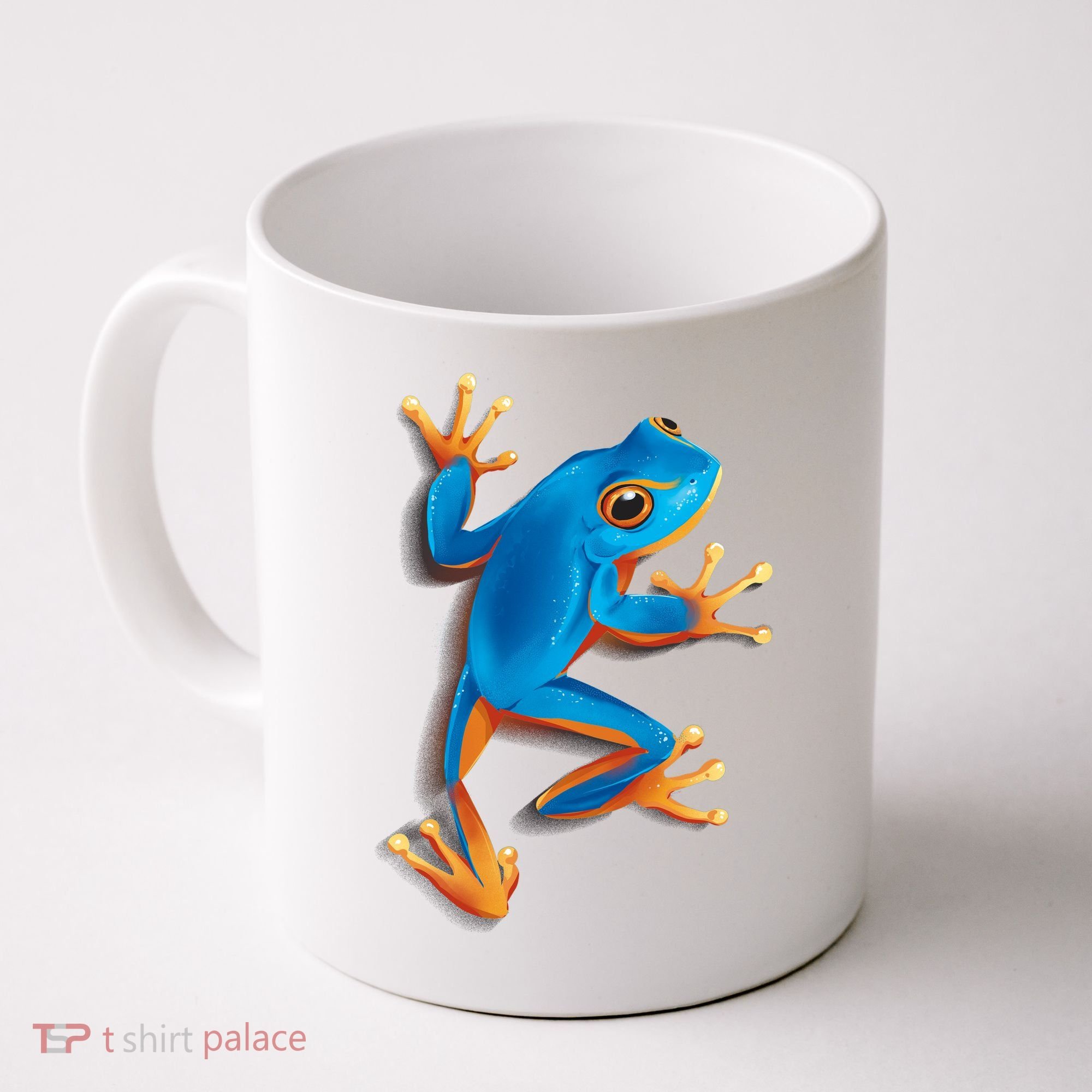 Realistic Blue Tree Frog Coffee Mug