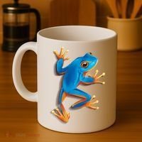 Realistic Blue Tree Frog Coffee Mug thumb 4
