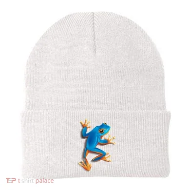 Realistic Blue Tree Frog Beanie