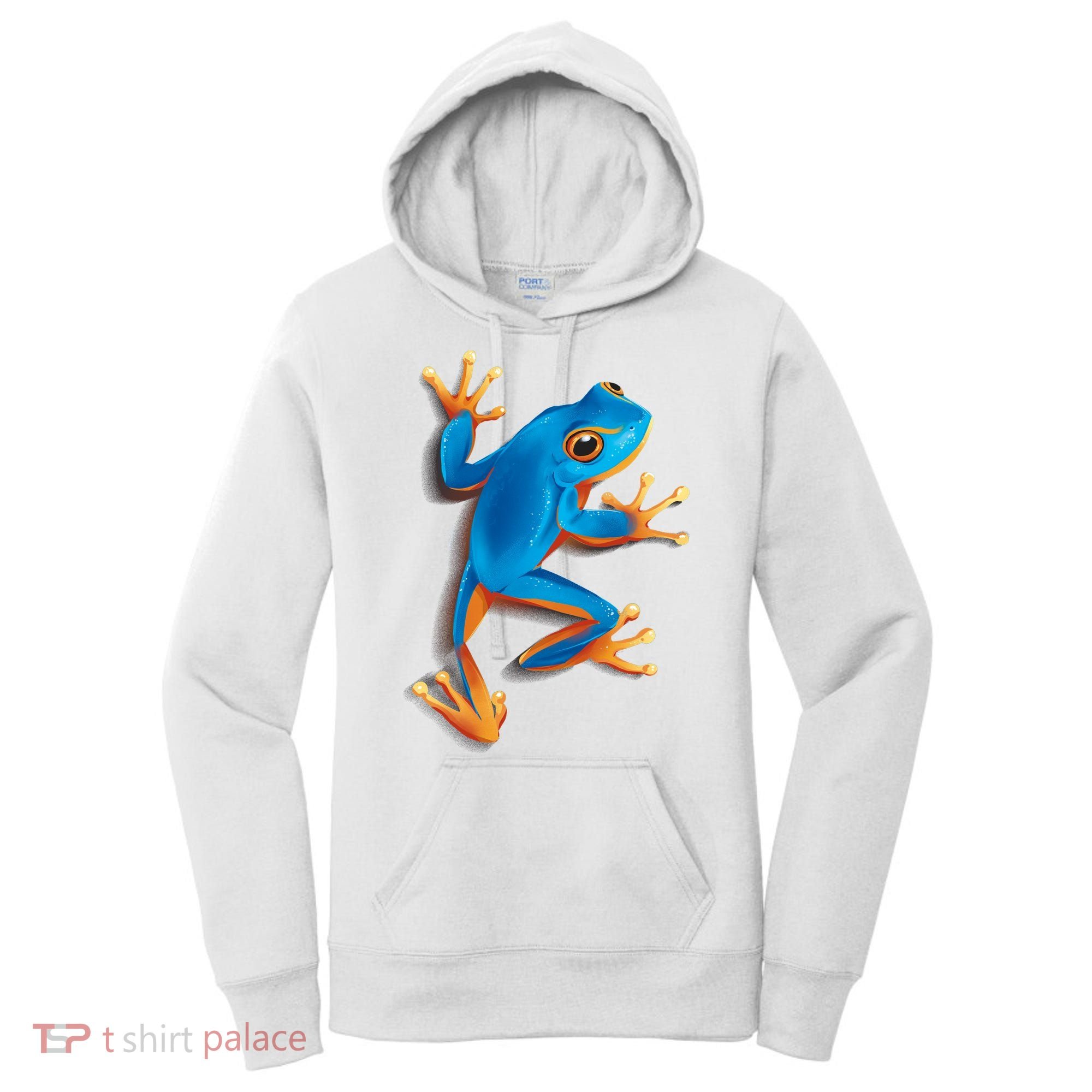 Realistic Blue Tree Frog Women's Hoodie
