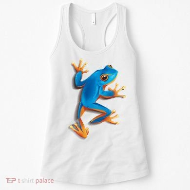 Realistic Blue Tree Frog Women's Tank Top