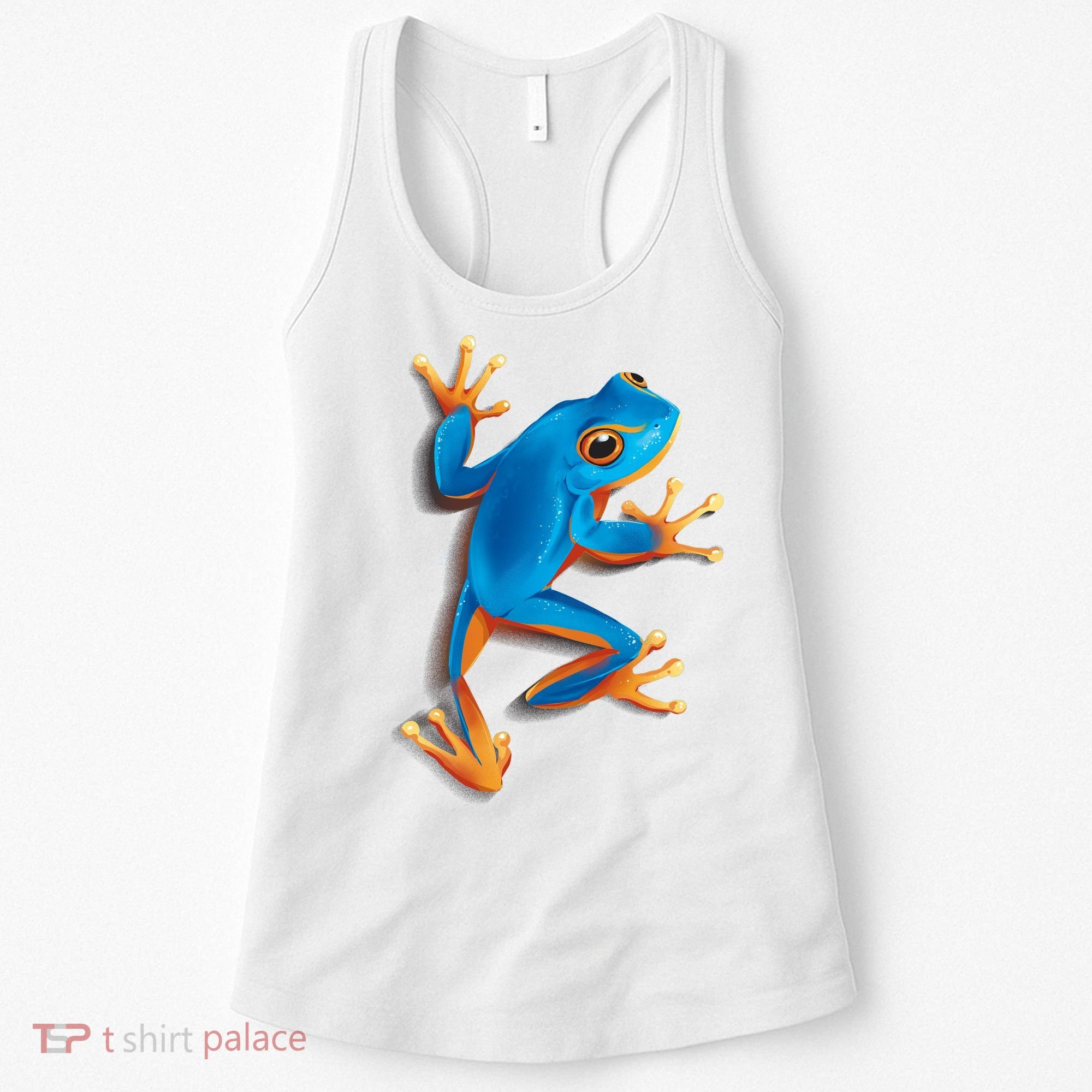 Realistic Blue Tree Frog Women's Tank Top