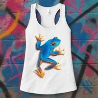 Realistic Blue Tree Frog Women's Tank Top thumb 3