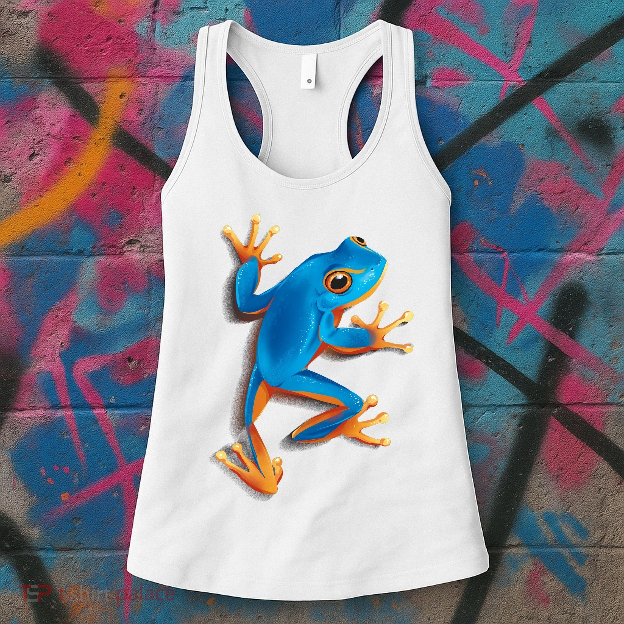 Realistic Blue Tree Frog Women's Tank Top