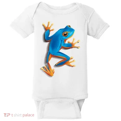 Realistic Blue Tree Frog Baby Bodysuit