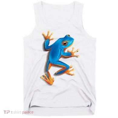 Realistic Blue Tree Frog Tank Top