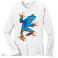 Realistic Blue Tree Frog Women's Long Sleeve Shirt thumb 0